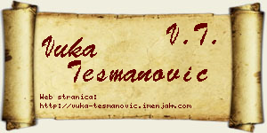 Vuka Tešmanović vizit kartica